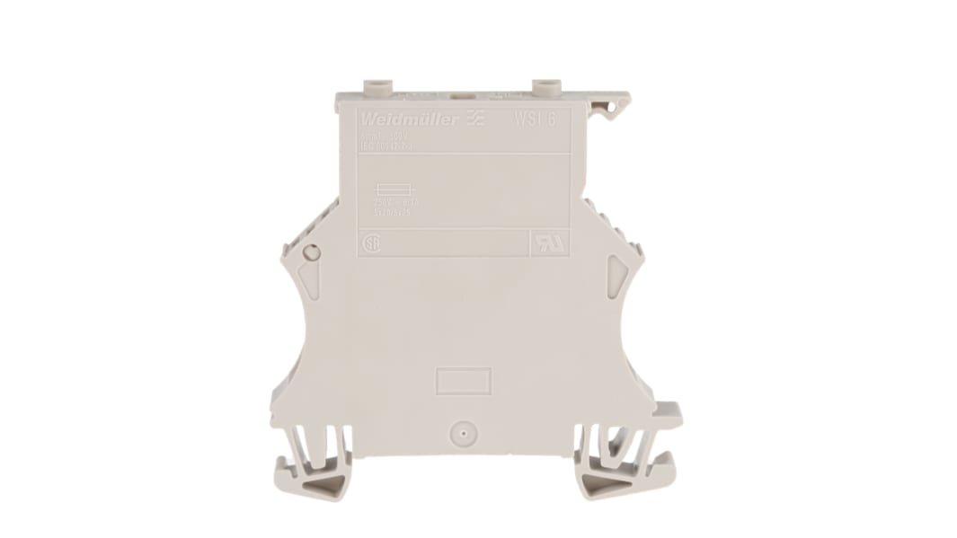 Weidmuller 1011000000 WSI Series Dark Beige, 6mm², Single-Level, Screw Termination, Fused
