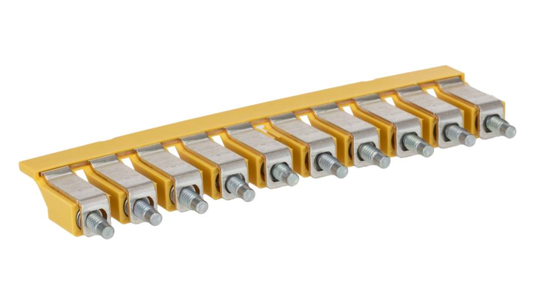 Weidmuller WQV 16/10 Series Jumper Bar for Use with DIN Rail Terminal Blocks, 101A