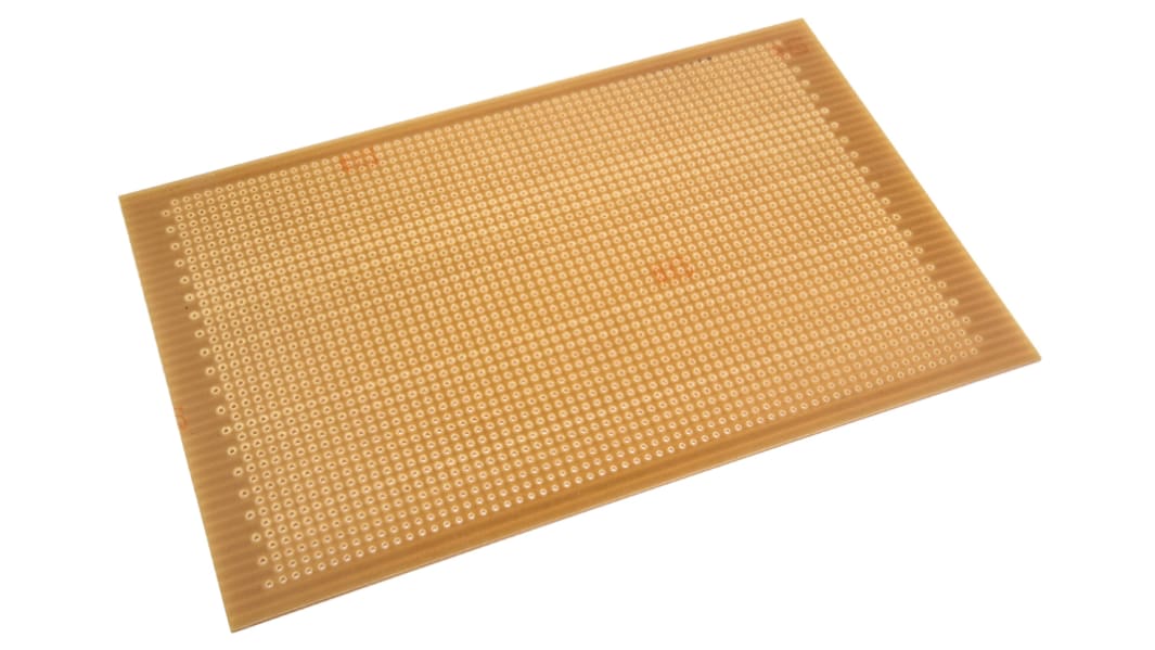 Placa con Pistas Vero Technologies 01-2680, 1 lado, Papel Blanco de Resina Sintética, 176.53 x 111.76 x 1.6mm, FR1