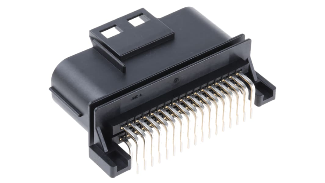 JAE Automotive Connector Plug Black Through Hole 34 Way, Solder Termination MX23A34NF1