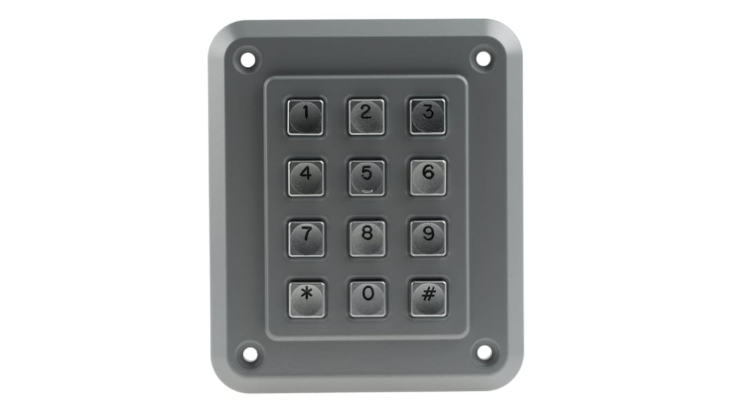 Tastierino 4 x 3 a 12 tasti IP65 in Zinco pressofuso