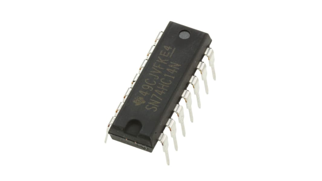 Texas Instruments SN74HC14N Hex Schmitt Trigger Inverter, 14-Pin PDIP