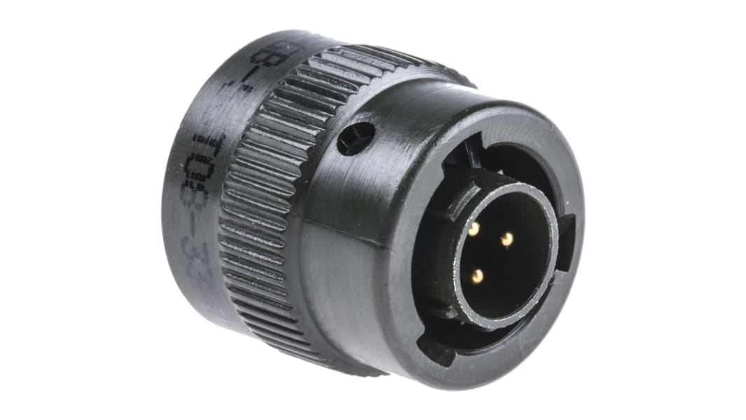 Amphenol Limited, 62GB 3 Way Cable Mount MIL Spec Circular Connector PlugOlive, Pin Contacts,Shell Size 8, Bayonet