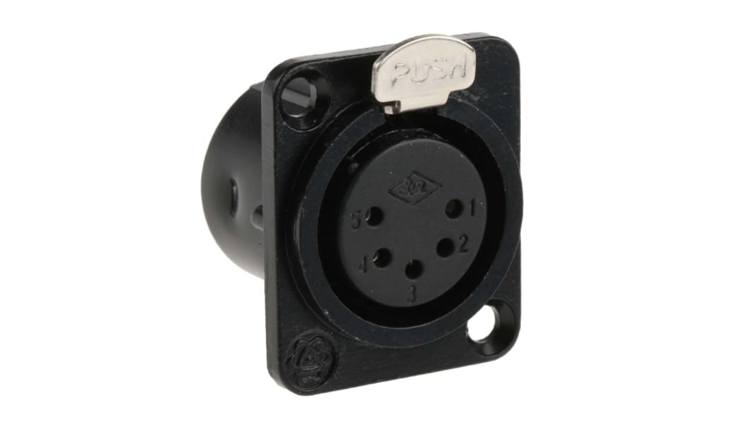 RS PRO Panel Mount XLR Connector, Female, 5 Way