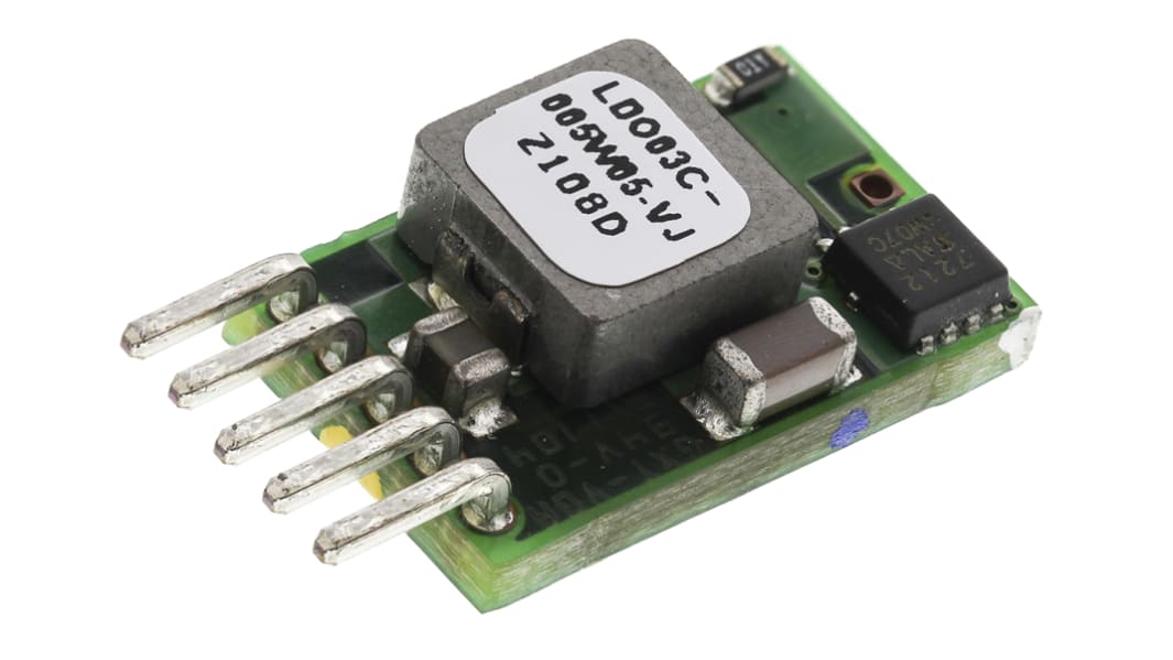 Artesyn LDO03C DC-DC Converter, 0.59 → 5.1V dc/ 3A Output, 3 → 13.8 V dc Input, 15W, Through Hole, +70°C