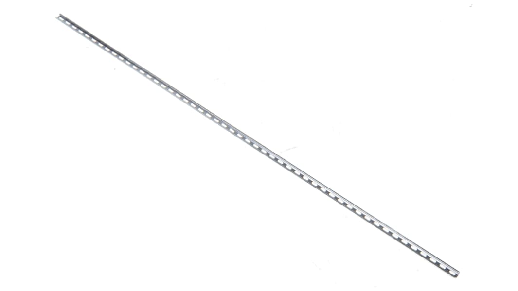 Guida DIN RS PRO Mini Top Hat Perforata 1m x 15mm x 5.5mm, in Acciaio