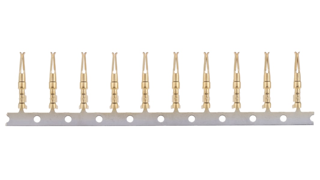 Contact pour connecteur Sub-D à sertir, Femelle, placage Or sur nickel 20AWG, Contact Femelle 24AWG, 24 → 20 AWG