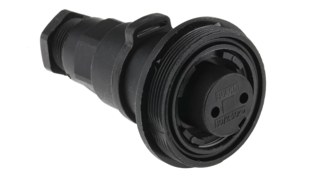 Connecteur circulaire Bulgin série Standard Buccaneer, Standard, 2 contacts, Suspension libre, raccordement A visser