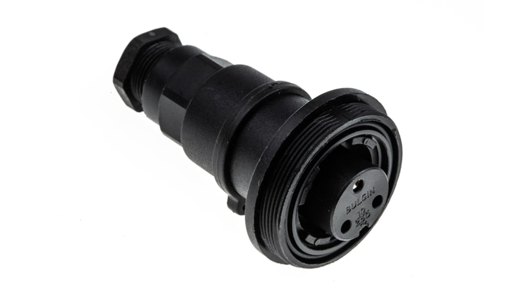 Connecteur circulaire Bulgin série Standard Buccaneer, Standard, 3 contacts, Suspension libre, raccordement A visser