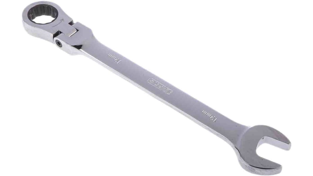 RS PRO Combination Ratchet Spanner, 19mm, Metric, Double Ended