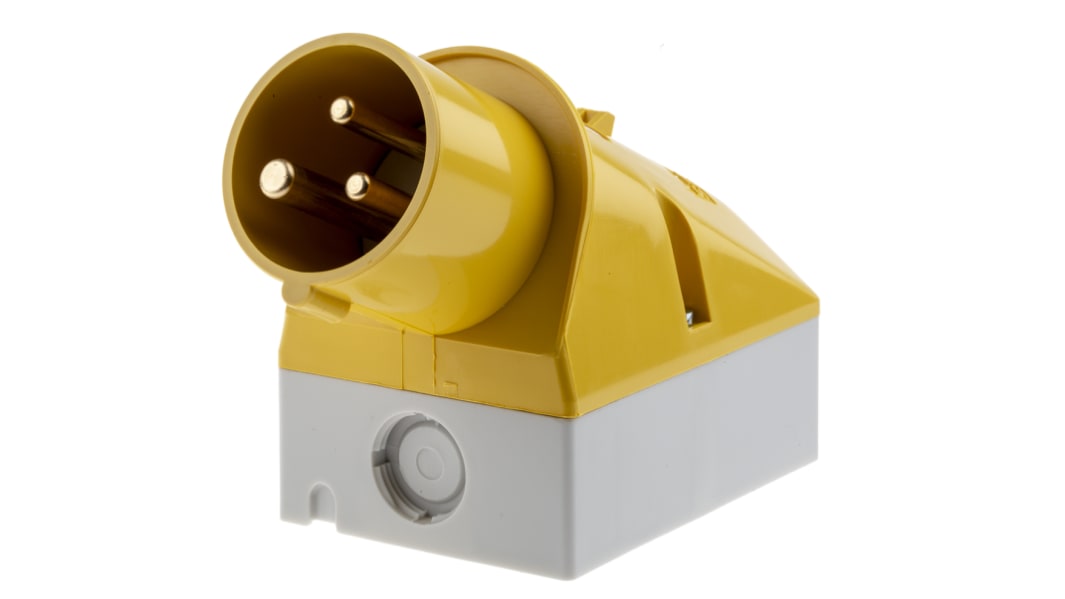 MENNEKES Leistungssteckverbinder Stecker Gelb 3P, 110 V / 16A, Wandmontage IP44