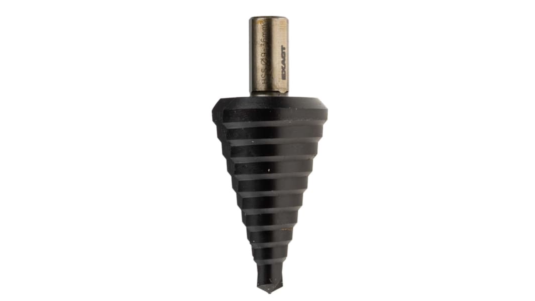 Broca escalonada EXACT HSS, 9mm a 36mm, de 10 escalones