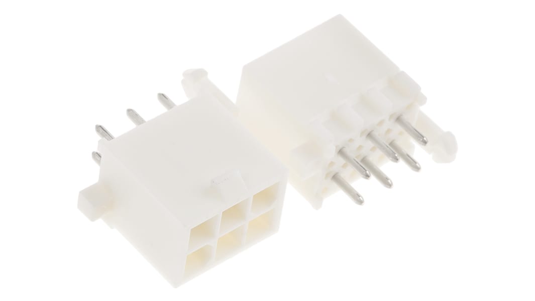 TE Connectivity ストレート 基板接続用ピンヘッダ 6極 4.14mm 2列, スルーホール実装
