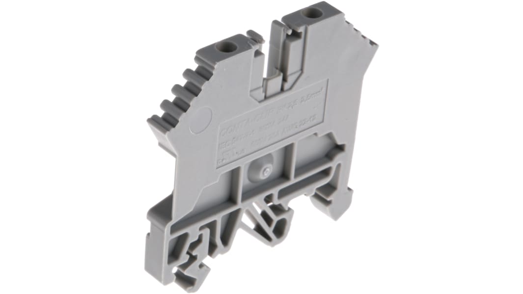 Bloc de jonction de traversée RS PRO, 0.2 → 2.5mm², Gris