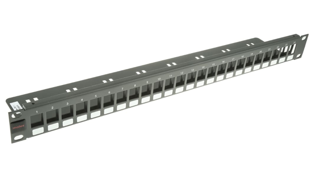 Panneau de câblage Keystone Molex Premise Networks 24 ports Cat6 RJ45