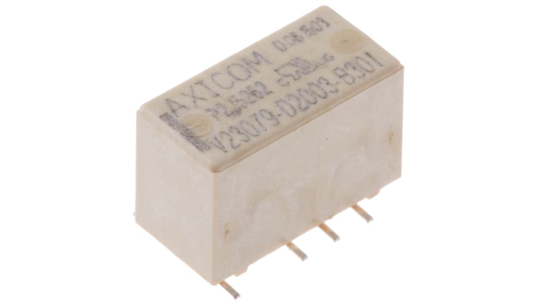 TE Connectivity PCB Mount Signal Relay, 12V dc Coil, 2A Switching Current, DPDT