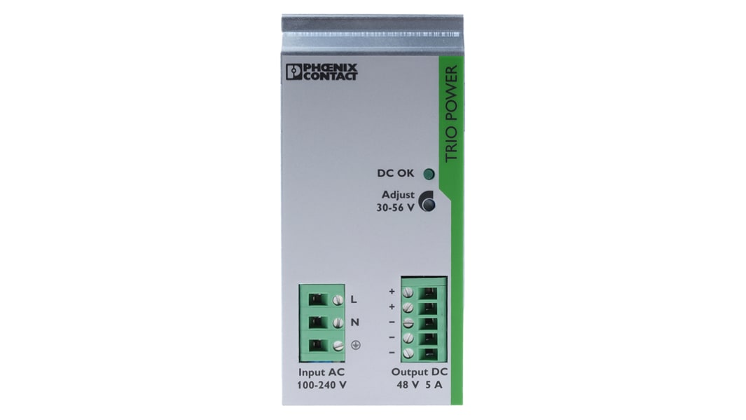 Alimentation pour rail DIN Phoenix Contact, série TRIO-PS/1AC/48DC/ 5, 48V c.c.out 5A, 240W