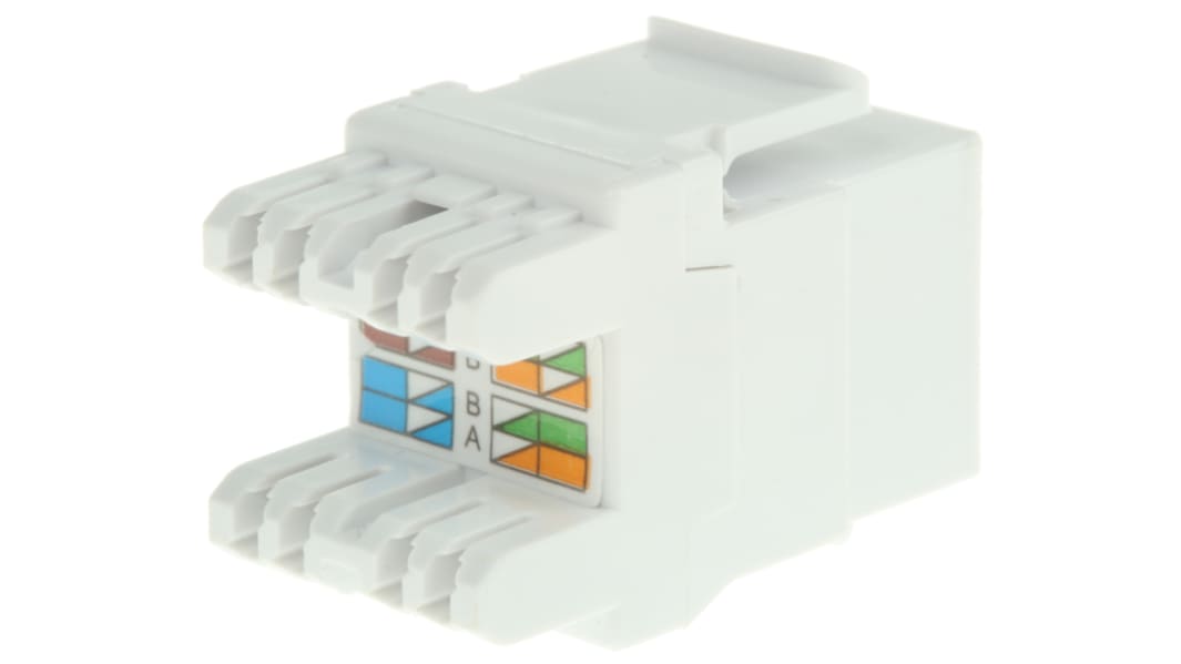 RS PRO Keystone-stik, UTP-skærm, RJ45, Cat6, 1-Porte