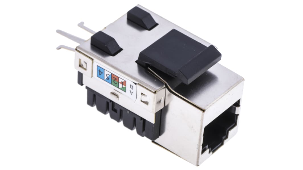 RS PRO Panelhunstik, STP-skærm, RJ45, Cat6