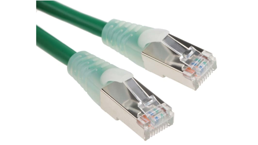 RS PRO Ethernet-kabel Cat5e, Grøn PVC kappe, 30v, 0.5m