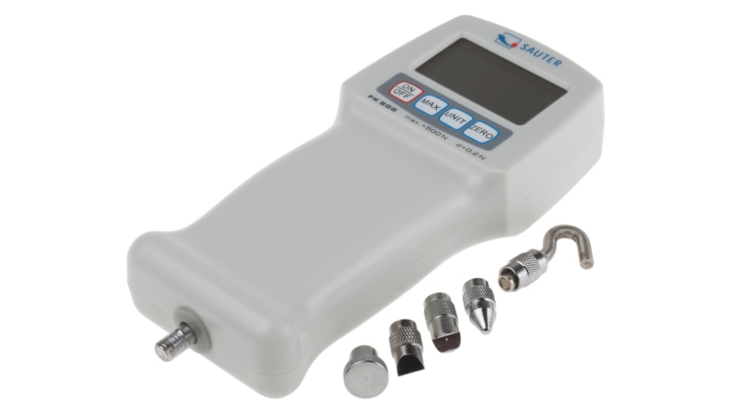 Dinamómetro Sauter FK 500, medición hasta 500N, precisión ±0,5 %