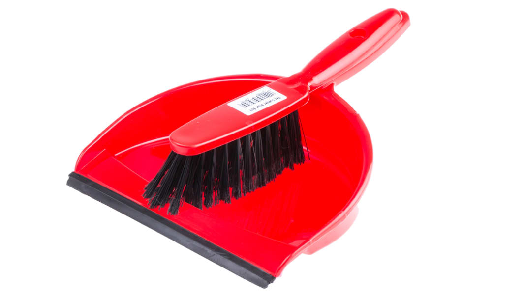 RS PRO Red Dustpan & Brush for Dust with brush included