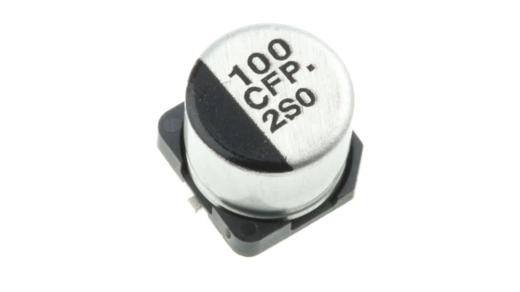 Condensateur électrolytique aluminium Panasonic série FP, Aluminium électrolytique 100μF, 16V c.c.