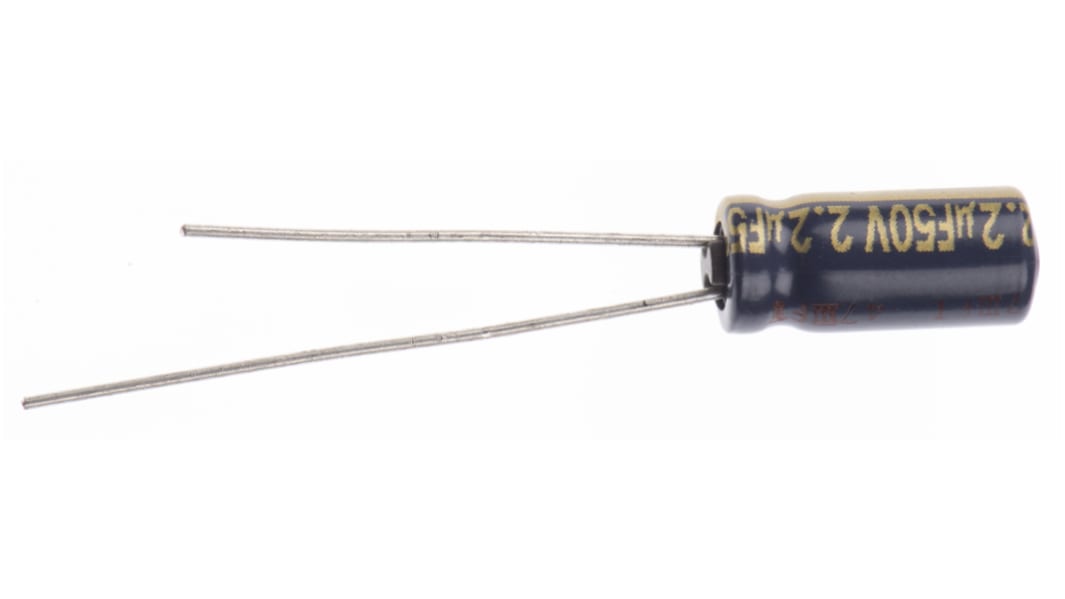 Condensateur Panasonic série FC, Aluminium électrolytique 2.2μF, 50V c.c.