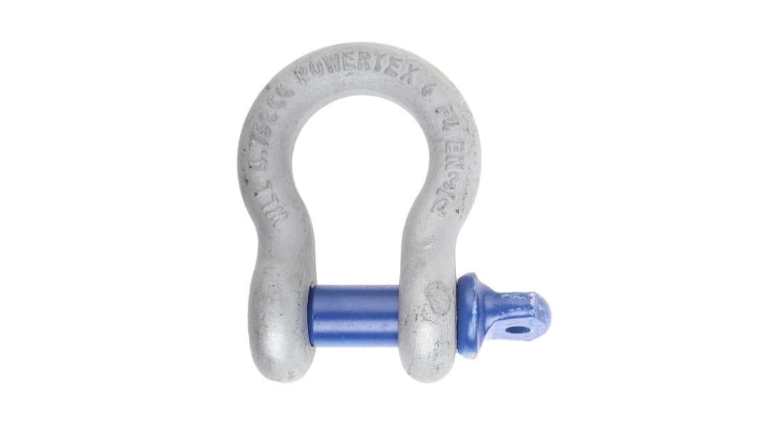 RS PRO Bow Shackle, Zinc Plated Steel, 4.75t