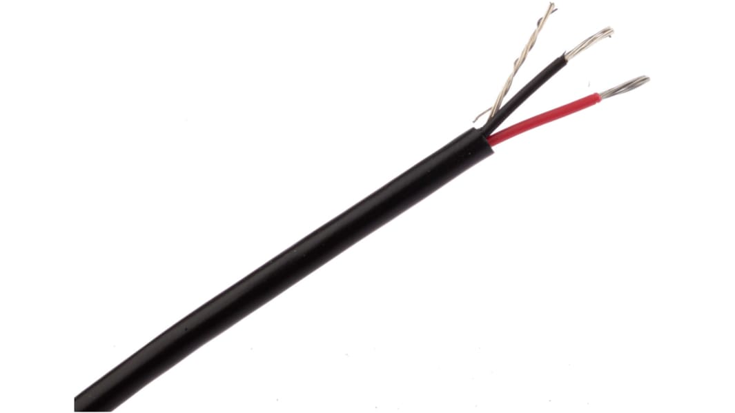Belden8451 Series Line level Low Voltage signal Cable, 0.33 mm² CSA, 3.51mm od, 304m, Black