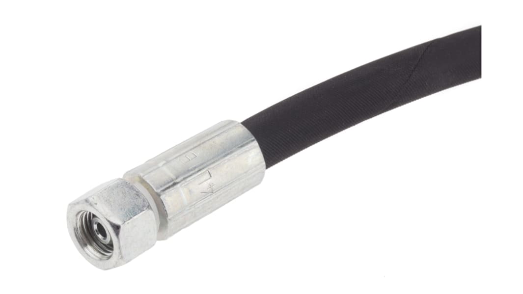 RS PRO Hydraulikschlauch, konfektioniert Innen ø 1/4Zoll, 1162mm, , G1/4 Buchse gerade, max. 400bar