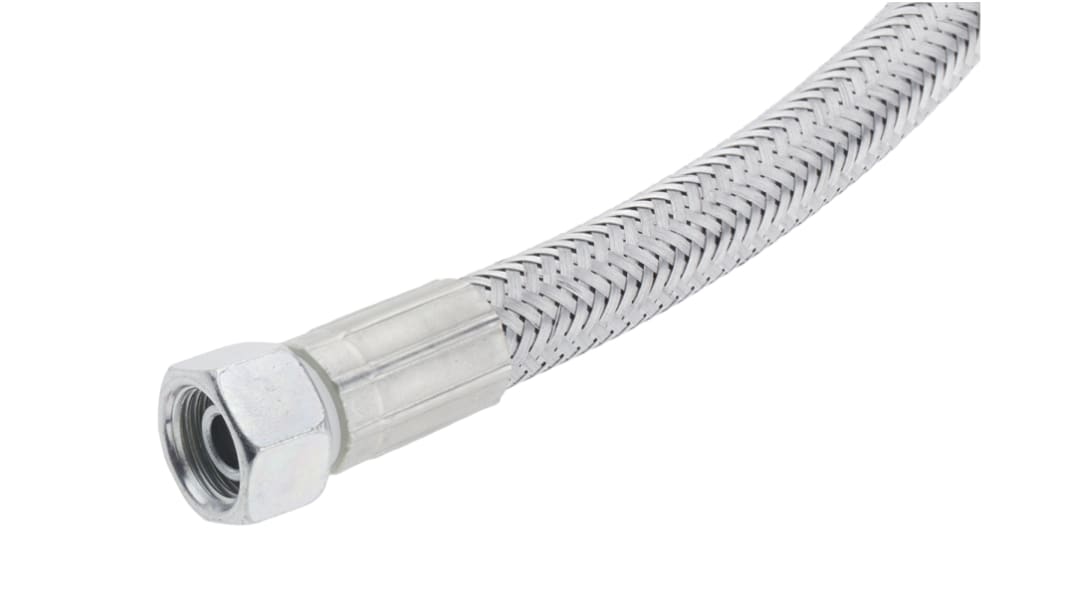 RS PRO 1000mm Galvanized Steel Wire Hydraulic Hose Assembly, 140bar Max Pressure