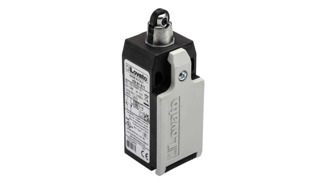 Lovato Endschalter, Rollenstößel, SPST-NC, SPST-NO, Schließer/Öffner, IP20, IP65, Thermoplast, 10A Anschluss 1/2 in NPT