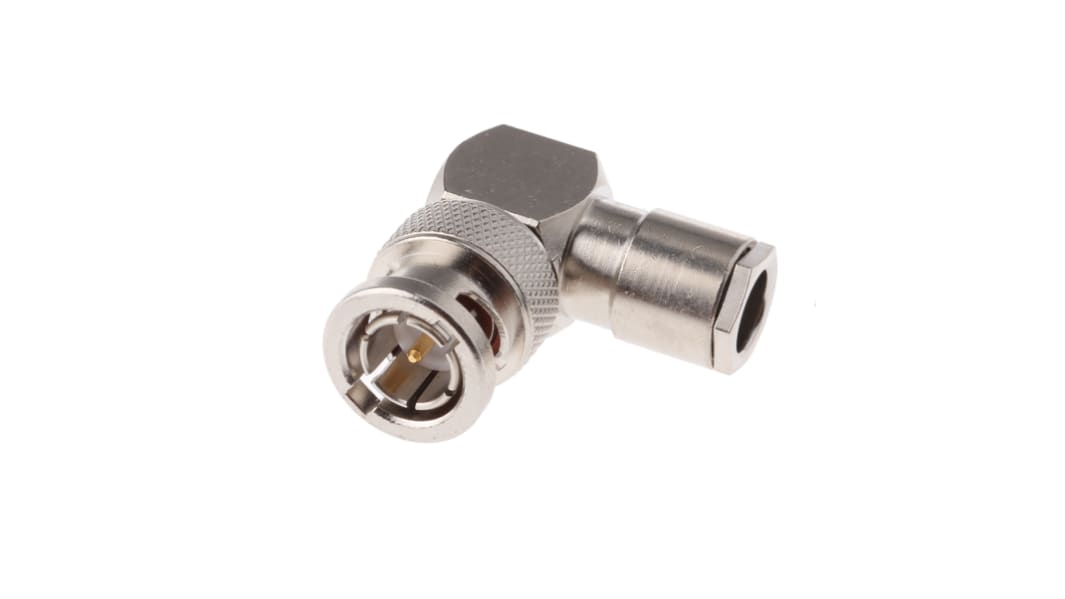 Telegartner, Plug Cable Mount BNC Connector, 75Ω, Clamp Termination, Right Angle Body