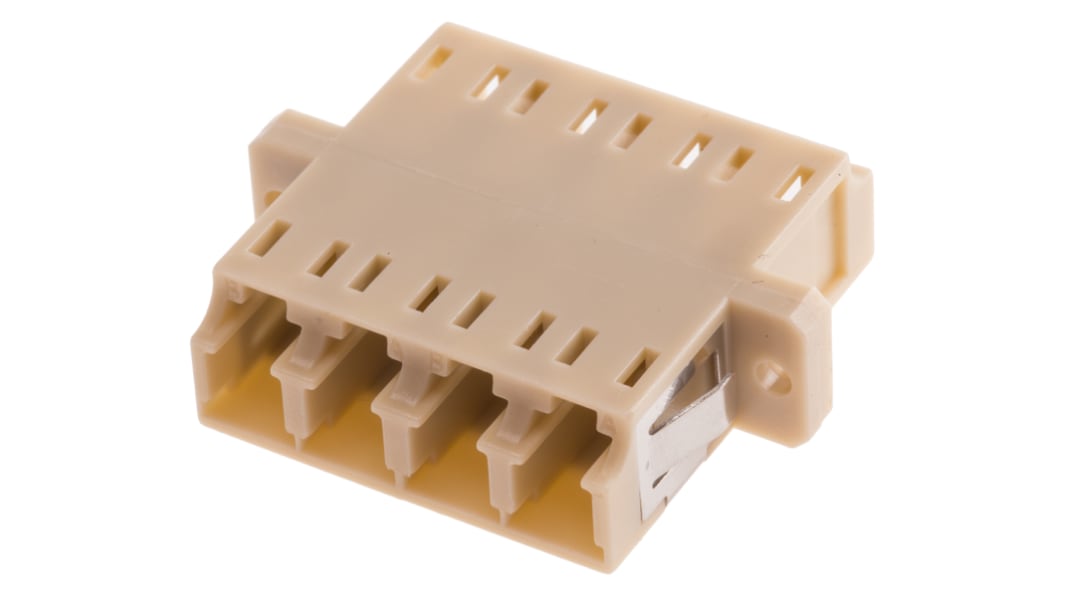 Adaptateur pour fibre optique, LC vers LC Multimode Duplex, Beige, Perte d'insertion 0.1dB