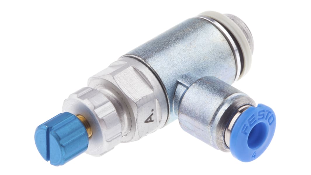 Festo GRLA Series Tube Exhaust Valve, 4mm Tube Inlet Port x G 1/8 Outlet Port, 197580