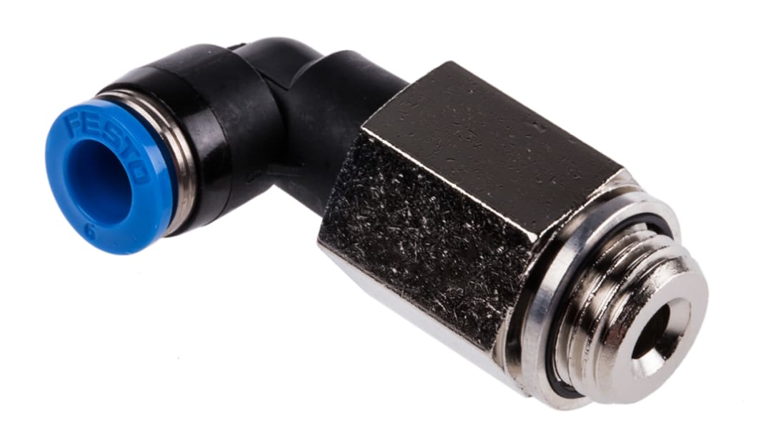 Adaptateur fileté coudé Festo QS vers Enfichable 6 mm G 1/4 Mâle