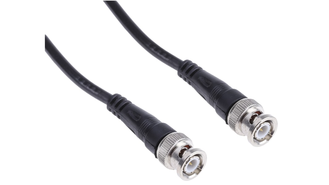 Câble coaxial RS PRO, RG58, BNC, / BNC, 2m, Noir