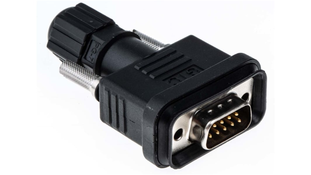 Conector D-sub RS PRO, Recto D-Sub impermeable, Montaje de Cable, Macho, Terminación Soldador E, 1 kV ac, 5A