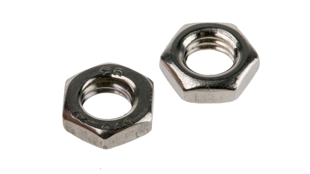 Tuerca hexagonal M5 RS PRO de acero inoxidable A4 316, anch. 8.0mm, alt. 2.70mm