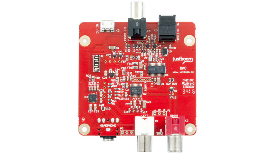 Pi Supply Raspberry Pi アドオン, JustBoom 24 ビット DAC アドオンボード, オーディオ, アドオン, JustBoom DAC