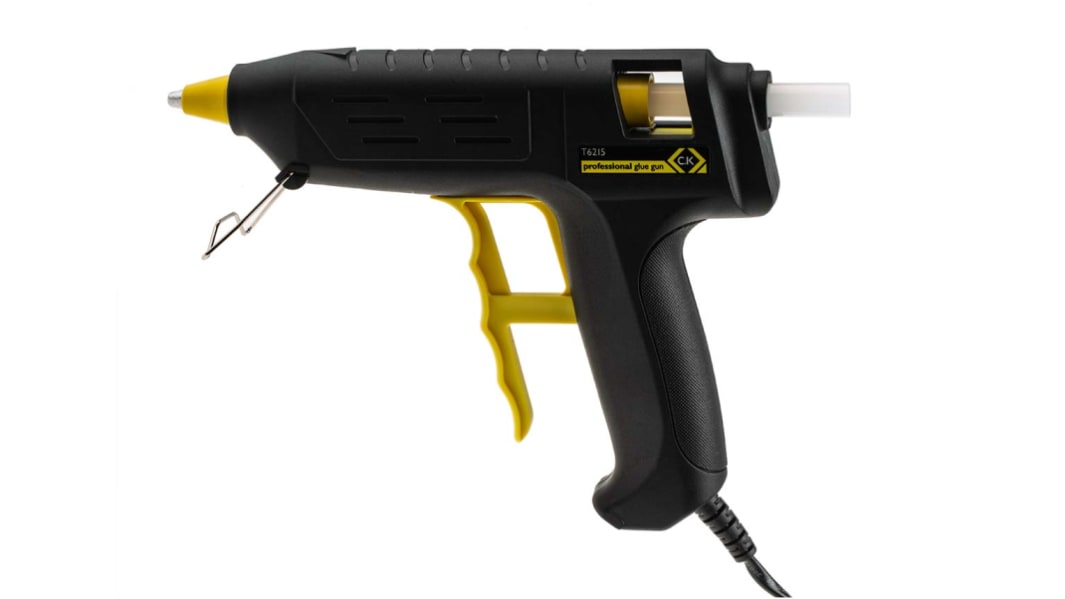 CK T6215 Netz Heißklebepistole, 80W / 230V für 11mm Klebesticks, UK-Netzstecker