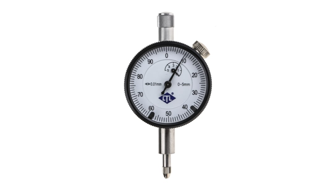 Comparateur RS PRO, Max 5mm, précision 0,005 mm Métrique