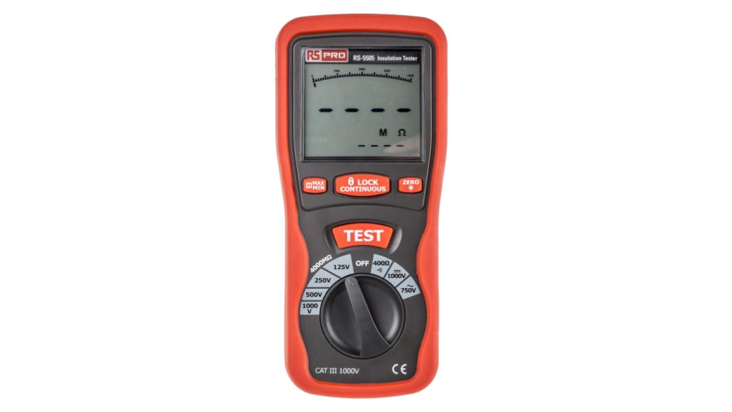 RS PRO RS5505 Isolationsprüfgerät, 1mA, 1000V / 4GΩ Isolationstester