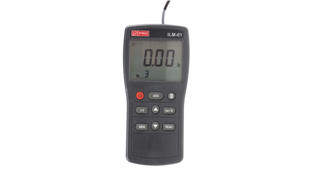 RS PRO ILM01 Light Meter, 0.01lx to , ±3 % ± 5 Digit