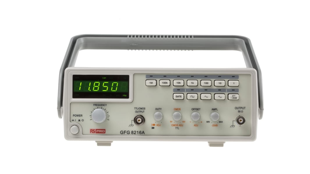 RS PRO GFG8216A Function Generator & Counter, 0.3Hz Min, 3MHz Max, Variable Sweep