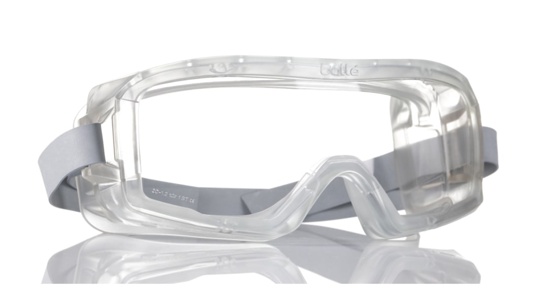 Lunettes-masque de protection Bolle Safety COVACLEAN, Incolore anti-buée, anti-rayures, Protection UV