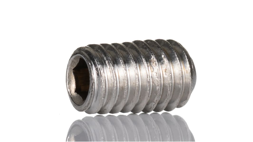 Tornillo prisionero Plano Acero Inoxidable Juego de vasos hexagonales M6 x 10mm Tornillo prisionero