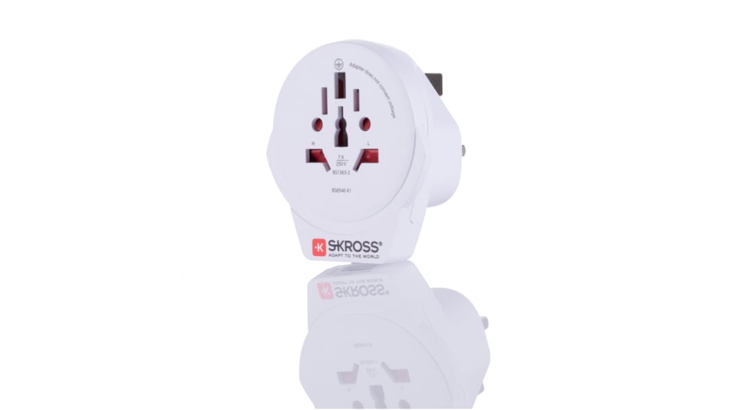Adattatore universale SKROSS da Australia, Cina, Europa, Italia, Giappone, Svizzera, Regno Unito, USA a UK, 7A