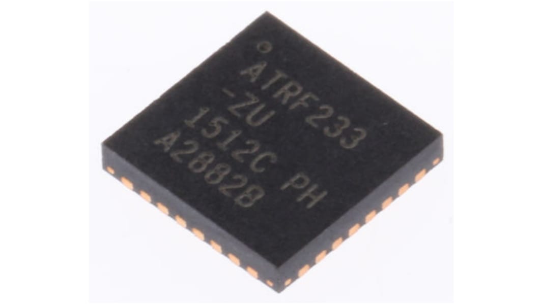 Microchip AT86RF233-ZU Zigbee Transceiver, 32-Pin QFN